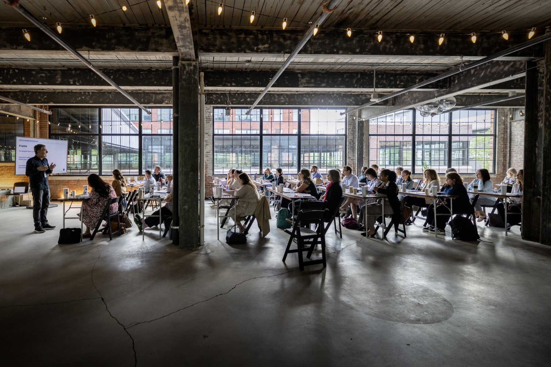 TMP Institute attendees gathered for an in-person training session